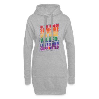 Famille Lesbienne Mois de la fierté gaie LGBTQ - Sweat-shirt à capuche long Femme - gris chiné - Devant