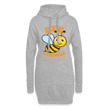 Bee Awesome - Hoodie-Kleid - Grau meliert - Vorne