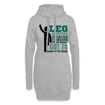 Leg Amputees can be pretty - Hoodie-Kleid - Grau meliert - Vorne