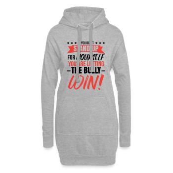 Unity Day sagt Anti-Mobbing - Hoodie-Kleid - Grau meliert - Vorne