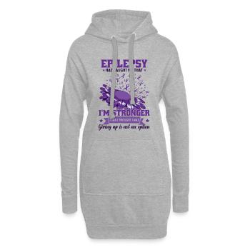 Ich könnte Epilepsie haben - Hoodie-Kleid - Grau meliert - Vorne