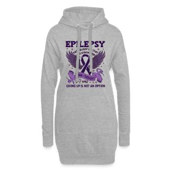 Epilepsie-Krieger - Hoodie-Kleid - Grau meliert - Vorne