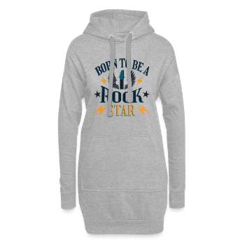 Né pour être un guitariste de rock star - Sweat-shirt à capuche long Femme - gris chiné - Devant