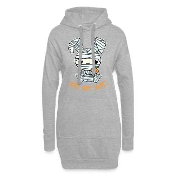 Cute Doll Halloween - Des bonbons ou un sort - Sweat-shirt à capuche long Femme - gris chiné - Devant