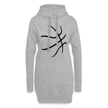 basketball - Hoodie-Kleid - Grau meliert - Vorne