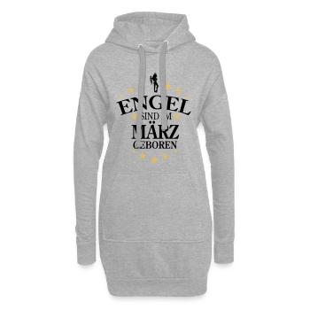 Ange de mars - Sweat-shirt à capuche long Femme - gris chiné - Devant