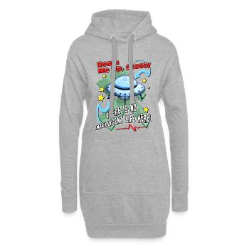 Beam Me Up! Alien-UFO-Raumschiff-Science-Fiction - Hoodie-Kleid - Grau meliert - Vorne