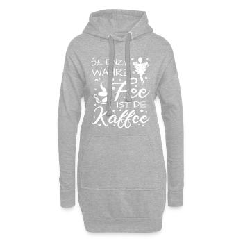 Einzig wahre Fee Kaffee - Lustige Sprüche Barista - Hoodie-Kleid - Grau meliert - Vorne