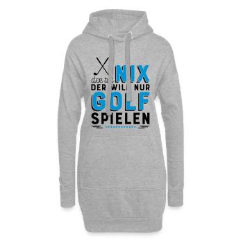 Golf spielen - Hoodie-Kleid - Grau meliert - Vorne