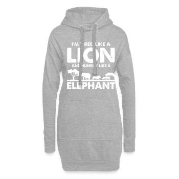 Afrikanische Familienreise Design für Afrika - Hoodie-Kleid - Grau meliert - Vorne