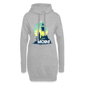 BONJOUR! - Sweat-shirt à capuche long Femme - gris chiné - Devant