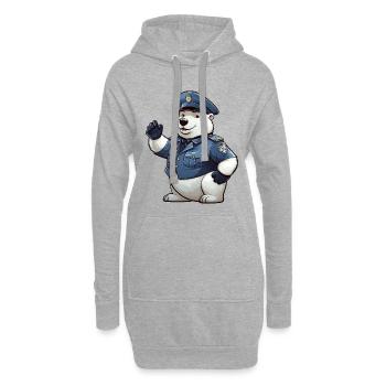 Police de l’ours polaire - Sweat-shirt à capuche long Femme - gris chiné - Devant