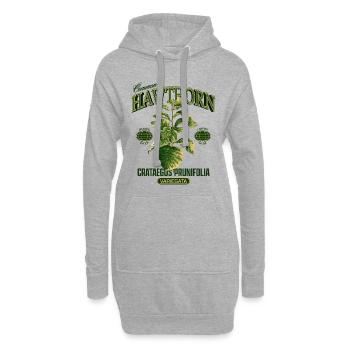 Common Hawthorn Botanical Art - Hoodie-Kleid - Grau meliert - Vorne