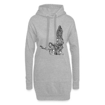 Engel - Hoodie-Kleid - Grau meliert - Vorne