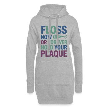 Équipe clinique de la vie professionnelle dentaire - Sweat-shirt à capuche long Femme - gris chiné - Devant