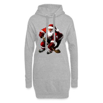 Joueurs de hockey sur glace de Noël - Sweat-shirt à capuche long Femme - gris chiné - Devant