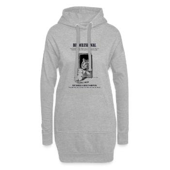 Soyez délirant Typographe - Sweat-shirt à capuche long Femme - gris chiné - Devant