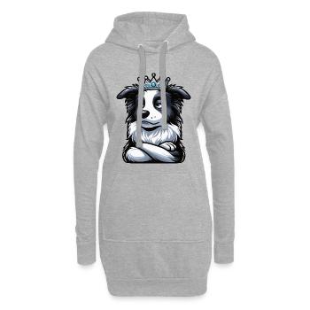 Border Collie Propriétaire Collie Amant de Collie - Sweat-shirt à capuche long Femme - gris chiné - Devant