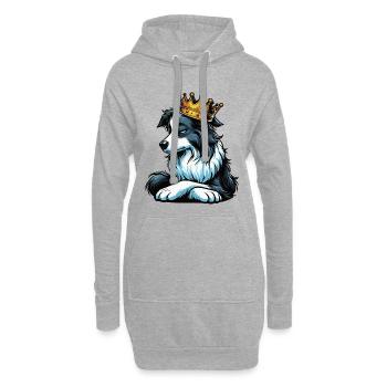 Border Collie Propriétaire Collie Amant de Collie - Sweat-shirt à capuche long Femme - gris chiné - Devant