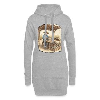 Pyro Feuerwerk Pyrotechnik - Hoodie-Kleid - Grau meliert - Vorne