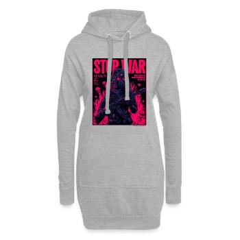 Neon Stop-War Protest - Hoodie-Kleid - Grau meliert - Vorne