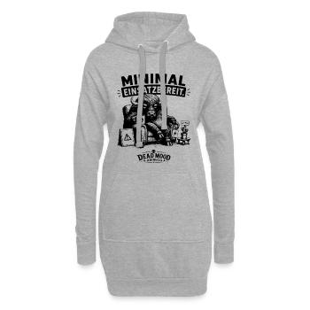 Introvertierte Büroangestellte und Kaffeeliebhaber - Hoodie-Kleid - Grau meliert - Vorne