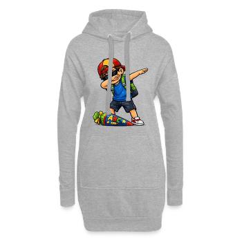 Dab ABC Sagittaire (brune) - Sweat-shirt à capuche long Femme - gris chiné - Devant