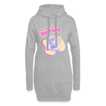 Geheimnis der Muschel - Hoodie-Kleid - Grau meliert - Vorne