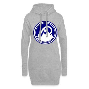 Montagnes Nature Icône Montagnes - Sweat-shirt à capuche long Femme - gris chiné - Devant