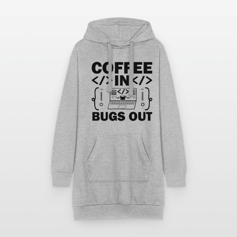 Café Codage Programmeur Codeur Développeur Nerd Coff Sweat-shirt à capuche long Femme