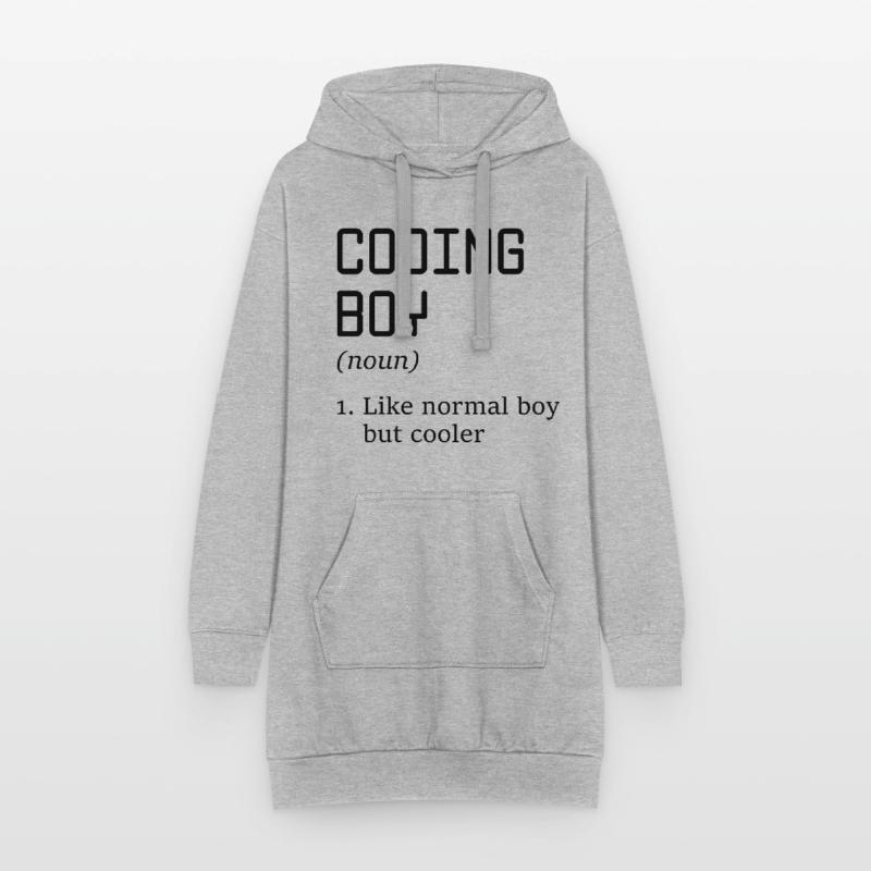 Coding Boy Definition Noun Software Developer Prog Hoodie-Kleid