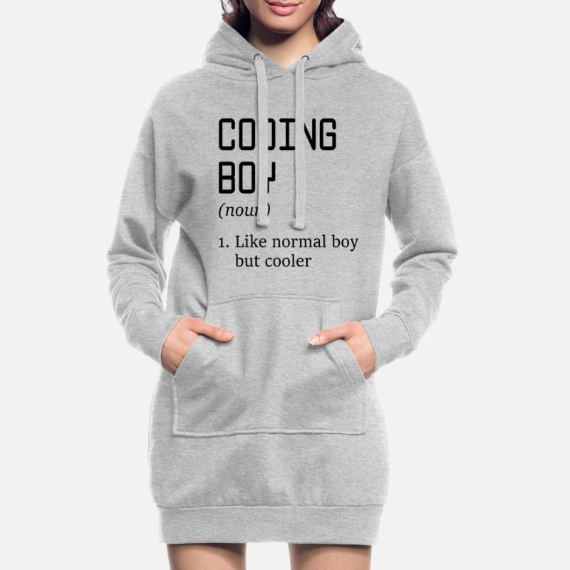 Coding Boy Definition Noun Software Developer Prog Hoodie-Kleid