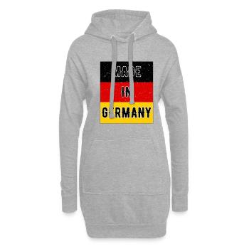 Drapeau Allemand Origine Rétro Vintage - Sweat-shirt à capuche long Femme - gris chiné - Devant