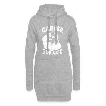 Gabber for Life - Hoodie-Kleid - Grau meliert - Vorne