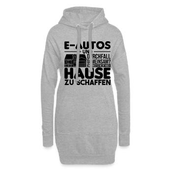 Elektroauto Lustig - Hoodie-Kleid - Grau meliert - Vorne