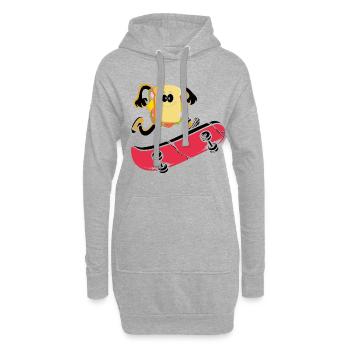Sandwich Skateboard Skateboard skateboard skateboard - Sweat-shirt à capuche long Femme - gris chiné - Devant