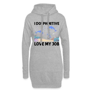 Plongée Aventure Plongeurs Mer Océan - Sweat-shirt à capuche long Femme - gris chiné - Devant