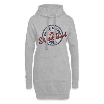 Kinder Schulkind 2022 Erste Klasse Einschulung - Hoodie-Kleid - Grau meliert - Vorne