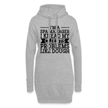 Gestionnaire de SPA Emploi Bien-être Drôle Gestion de SPA Sayi - Sweat-shirt à capuche long Femme - gris chiné - Devant