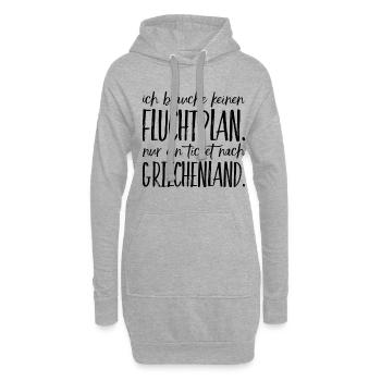 Lustiger Griechischer Spruch Griechenland Geschenk - Hoodie-Kleid - Grau meliert - Vorne