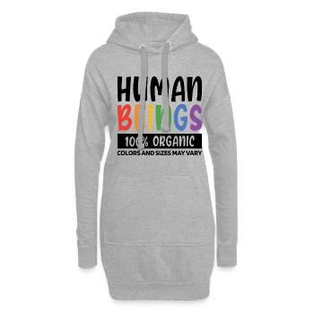 Human Beings 100% Organic Colors And Sizes May Var - Hoodie-Kleid - Grau meliert - Vorne