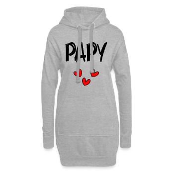 OPA. VATERTAG. ALLES GUTE ZUM GEBURTSTAG OPA. ICH LIEBE DICH - Hoodie-Kleid - Grau meliert - Vorne
