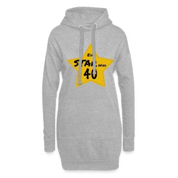 Ein Star wird 40 Jahre alt - Hoodie-Kleid - Grau meliert - Vorne