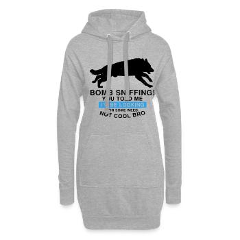 Design Deutscher Schäferhund Polizei Design - Hoodie-Kleid - Grau meliert - Vorne