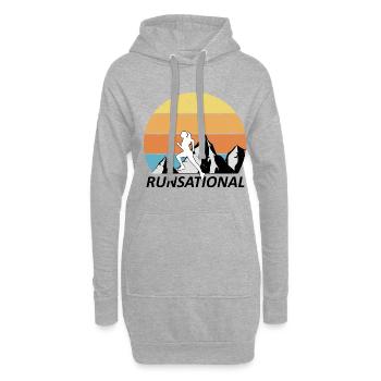 Trail Running - Sweat-shirt à capuche long Femme - gris chiné - Devant