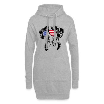 ENTLEBUCHER MOUNTAIN DOG America Flag Dog Wilsigns - Sweat-shirt à capuche long Femme - gris chiné - Devant