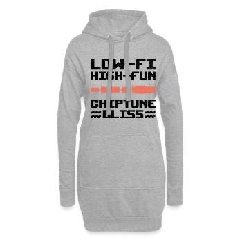 Chiptune Music Lover Groove zu den Bleeps und Bloo - Hoodie-Kleid - Grau meliert - Vorne