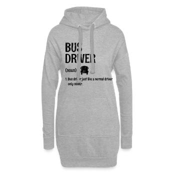 Busfahrer wie ein normaler Fahrer, nur cooler - Hoodie-Kleid - Grau meliert - Vorne