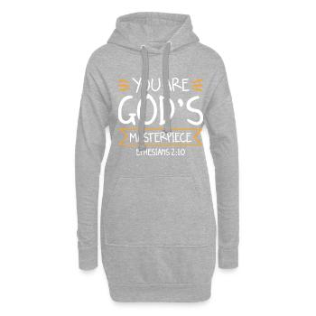 Gott liebe Bibel - Hoodie-Kleid - Grau meliert - Vorne