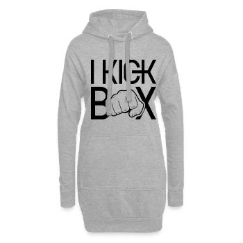 Ich Kickboxe Kickboxer Kickboxen Kickboxing - Hoodie-Kleid - Grau meliert - Vorne